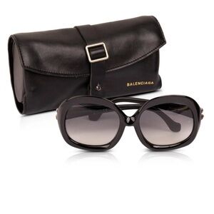Balenciaga Black Oversized Sunglasses